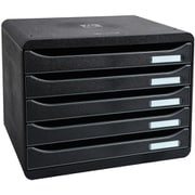 EXACOMPTA ビッグボックスプラス レターケース 横型 5段 A4 ブラック MTF308714D
