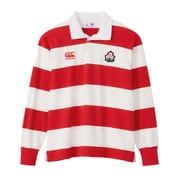 ジャパンロングスリーブ4インチストライプラグビージャージJAPAN L/S 4INCH STRIPE RUGBY JERSEY RA43772 レッド(65) Mサイズ [ラグビー カットソー 長袖 ユニセックス]