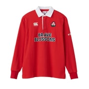ジャパンロングスリーブラグビージャージ JAPAN L/S RUGBY JERSEY RA43773 レッド(65) 3Lサイズ [ラグビー カットソー 長袖 ユニセックス]