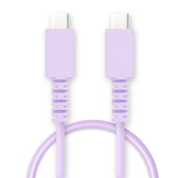 PD60W対応 USB Type-Cケーブル 0.5m パープル FS-PPDCC60-050PU