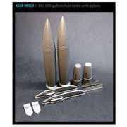 KOM48019 1/48 F-16 600ガロン増槽 w/パイロン 2個入 [プラモデル用パーツ]