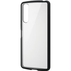 PM-X232TSLFCBK [Xperia 10 V （SO-52D/SOG11） ケース ハイブリッド カバー 衝撃吸収 軽量 薄型 背面カメラ周り保護 ストラップホール付 背面クリア TOUGH SLIM LITE ブラック]
