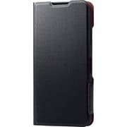 PM-S233PLFUBK [AQUOS wish3 （SH-53D） ケース ソフトレザー カバー 手帳型 マグネット フラップ 衝撃吸収 超軽量 薄型 スリム スタンド機能付 UltraSlim ブラック]
