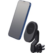 マグネット 車載 スマホホルダー ワイヤレス充電器 7.5W エアコンクリップタイプ 【 MagSafe 対応 iPhone 】 車 充電器 スタンド マグセーフ 黒 W-QC11BK