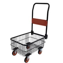 FL04194 [折りたたみ式バスケット台車 深型 （専用カバー付き）]