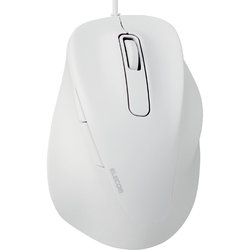 有線 マウス 静音 5ボタン 右手専用 抗菌 Mサイズ EX-G ホワイト M-XGM30UBSKWH