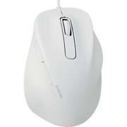 有線 マウス 静音 5ボタン 右手専用 抗菌 Mサイズ EX-G ホワイト M-XGM30UBSKWH