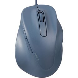 有線 マウス 静音 5ボタン 右手専用 抗菌 Mサイズ EX-G ブルー M-XGM30UBSKBU