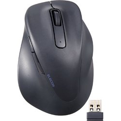 ワイヤレスマウス EX-G 無線（2.4GHz） BlueLED 静音 5ボタン 右手専用 抗菌 Sサイズ 小型 ブラック M-XGS30DBSKBK