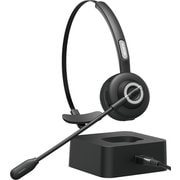 ワイヤレス ヘッドセット 片耳 Bluetooth マイク付き オーバーヘッドタイプ 充電スタンド付き ブラック LBT-HSOH14BK