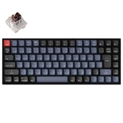 Keychron K2 Pro QMK/VIA ワイヤレス・メカニカルキーボード White LED - JIS配列（テンキーレス）-Gateron ロープロファイル 茶軸（ホットスワップ対応） K2P-G3-JIS