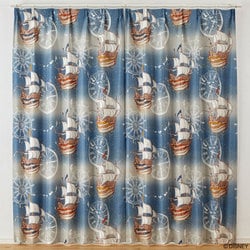 既製カーテン ドレープ フライインザスカイ 100cm×178cm ブルー M1213