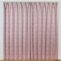 既製カーテン ドレープ クラシツクビユーテイー 100cm×135cm ピンク M1216
