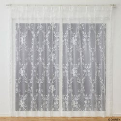 既製カーテン レース クラシックビユーテイーボイル 100cm×133cm ホワイト M1218