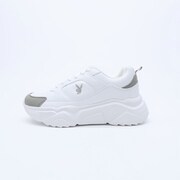 PB-136 WHT/GRAY 23.5cm [PLAYBOY（プレイボーイ）レディース 軽量厚底スニーカー]