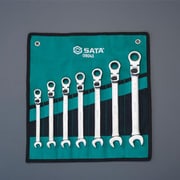 EA684RD [7本組 ラチェット片目片口スパナ（首振型/ロック付） SATA]