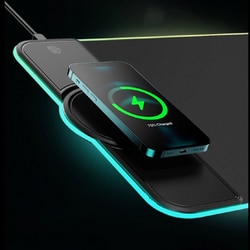 光るマウスパッド ワイヤレス充電器搭載 GeeMousepad