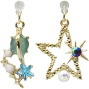 E-55 [パリスキッズ PARIS KID'S イヤリング 樹脂オメガ ビジュースター アクア]