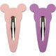パリスキッズ PARIS KID'S ヘアピン 2個組パッチンピン クマ ピンク/パープル H-21