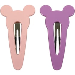 パリスキッズ PARIS KID'S ヘアピン 2個組パッチンピン クマ ピンク/パープル H-21