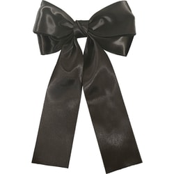 シュシュドゥパリス Chouchou de Paris （byパリスキッズ） ヘアクリップ サテンビッグリボンクリップ ブラック SBTKクリップ-3