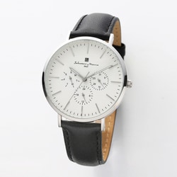 ユニセックス レザーベルト マルチカレンダーウォッチ 正規品 1年保証 SM22102-SSWH