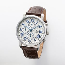 メンズ レザーベルト クロノグラフウォッチ 正規品 1年保証 SM22103-SSWH