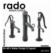 RDM35S09 1/35 1930-40年代の手押しポンプ 3タイプ 3Dプリント製 [プラモデル用パーツ]