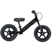 YG-1462 [キッズバイク ペダルなし自転車 トレーニングバイク 12インチ 後ろブレーキ/スタンド/フットステップ/ハンドルパッド/ウレタンタイヤ標準装備 ブラック]