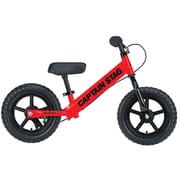 YG-1461 [キッズバイク ペダルなし自転車 トレーニングバイク 12インチ 後ろブレーキ/スタンド/フットステップ/ハンドルパッド/ウレタンタイヤ標準装備 レッド]