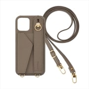 BS-IPSE3-DT [iPhone 8/7/SE（第2世代/第3世代） 用 ケース ベルト付きショルダーケース スマホケース ショルダータイプ くすみカラー スタンド機能 エレガンテ Elegante/ダークトープ]