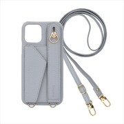 BS-XP10-4-IG [Xperia 10 IV 用 ケース ベルト付きショルダーケース スマホケース ショルダータイプ くすみカラー スタンド機能 エレガンテ Elegante/アイスグレー]
