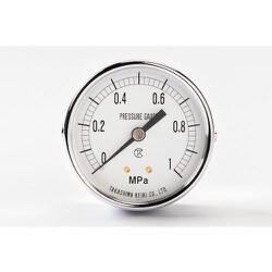 一般真空計（D枠埋込型・縁なし・φ60）圧力レンジ0.0～ー0.1MPa 1018901