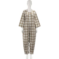 106895 [フドーねまきB厚手 チェックベージュ LL]