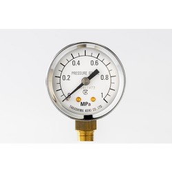 小型圧力計（A枠立型・φ40）圧力レンジ0.0～4MPa R1/4 1738140