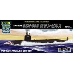 世界の潜水艦 1/700 No.14 アメリカ海軍 SSN-688 ロサンゼルス [組立式プラスチックモデル]