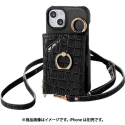 walletslayer31 [iPhone 14用 クロコ リング BK]
