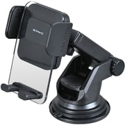 WA119 [車内用品 スマホホルダー ダッシュボード吸盤取り付けタイプ（手帳型ケース対応）らくらくワンタッチオープン 360°角度調整 伸縮式アーム すべり止めアーム]