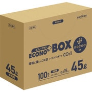 ゴミ袋 エコノプラス nocoo 半透明 45L BOX入り シャカシャカ素材 100枚入 65×80cm 厚さ0.015mm CE44
