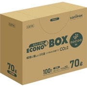 ゴミ袋 エコノプラス nocoo 半透明 70L BOX入り シャカシャカ素材 100枚入 80×90cm 厚さ0.020mm CE74