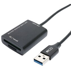 USR-ASD2/BK SDカードリーダ・ライタ USB3.2Gen1対応 USB-A ケーブル70cm USR-ASD2/BK
