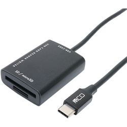 USR-CSD2/BK SDカードリーダ・ライタ USB3.2Gen1対応 USB Type-C ケーブル70cm USR-CSD2/BK