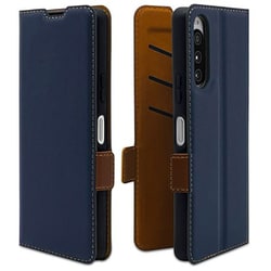 7531XP105BO [Xperia 10V用 ケース カバー 手帳型 薄型 耐衝撃吸収 カード入れ スタンド機能 サイドマグネット NV×BR]