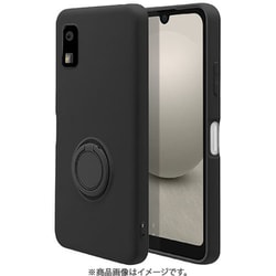 7562AQOW3TP [AQUOS wish3用 ケース カバー ソフトケース TPU スマホリング付き 落下防止 スタンド ブラック]
