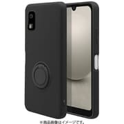 7562AQOW3TP [AQUOS wish3用 ケース カバー ソフトケース TPU スマホリング付き 落下防止 スタンド ブラック]