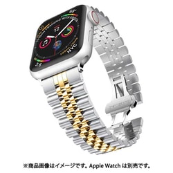 TFJB4249SG [トラッフル クラシックバンド ジュビリー シルバー/ゴールド for Apple Watch 42/44/45/46/49mm]