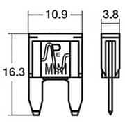 10A ミニブレードヒューズ/1箱(10個入り) SAF-7100
