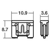 ロープロファイルヒューズ25A/1箱(10個入り) SAF8250