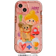 iPhone 14ケース A2 シリコンプラスチック 半透明 落下/汚れ/傷から守る ピンク