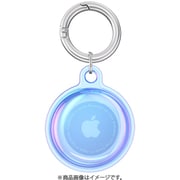 AirTag ケース E2 TPU 完全保護 簡単クリップ グラデーション ブルーオーロラ